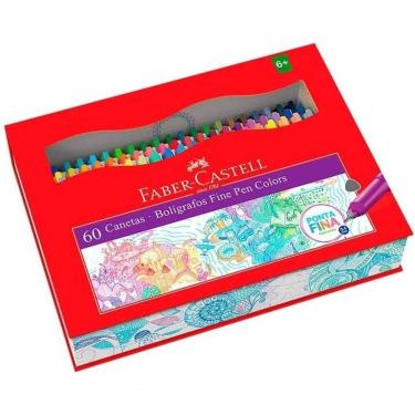 Imagem de Caneta Fine Pen Colors Com 60 Cores Faber-castell