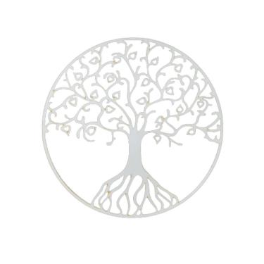 Imagem de Mandala 30 Cm Arvore Frutos Vida Mdf 3mm Branco [f031]