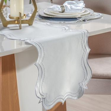 Imagem de Trilho De Mesa Bordare Bordado 40x150cm Oyster