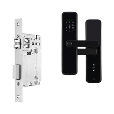 Imagem de Fechadura Biométrica De Impressão Digital WiFi RAYKUBE K11 Tuya Fechad