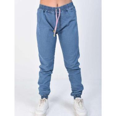 Imagem de Calça Feminina modinha jeans premium 10 ao 16 - NoBrand, Jogger clara,