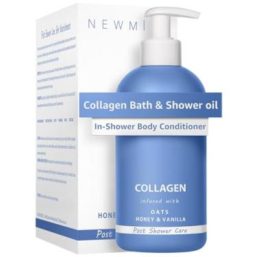 Imagem de New Miuz Condicionador Corporal De Colágeno Para Banho, Hidratante Natural Cuidado Pós-Banho, Pernas, Óleo Banho Nutritivo, Aveia, Mel, Baunilha, Presente Spa Autocuidado