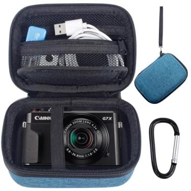 Imagem de Generic Capa Para Câmera Digital Canon G7X Mark Ii/G7X Iii, Com Alça, Material Rígido Em Eva Evitar Quedas, Bolsa De Malha Armazenar Cabos Dados/Baterias, Pequena Powershot Sx740 Hs