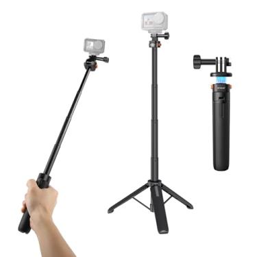 Imagem de Mini tripé magnético para câmera, bastão de selfie de liberação rápida, suporte extensível para Go Pro Hero 13/12/11/10/9 para DJI Pocket 3/Action 5 Pro/4 para Insta 360 X4/Ace Pro