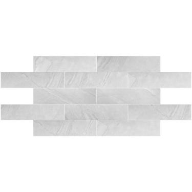 Imagem de Tijolinho Marmore Acinzentado Adesivo Flexivel p Parede 30x7,5cm - 24 