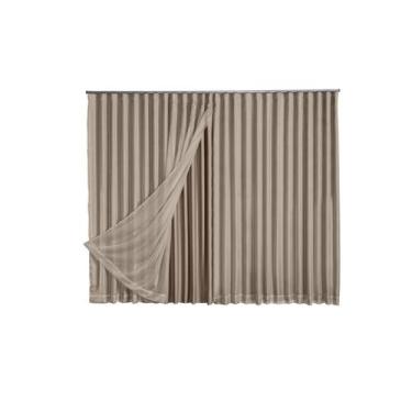 Imagem de Cortina Microfibra Com Voil 4,00X2,80 Para Trilho Duplo - Ludatex