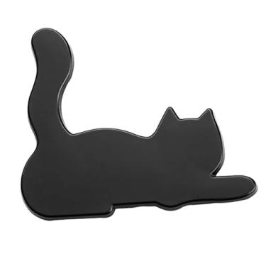 Imagem de 1 adesivo de carro de gato deitado, adesivos de carros de metal com emblema de gatos propensos, 6 cm, adesivo de para-choque para veículos, SUV, motociclismo, van, caminhão, janela, geladeira, laptop