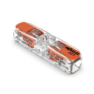 Imagem de Conector Emenda Wago Alavanca 221-2411 C/2Pcs