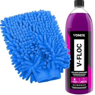 Imagem de Shampoo V-floc Vonixx 1,5l Automotivo Lava Autos Luva para Lavar Carros Moto Karbox