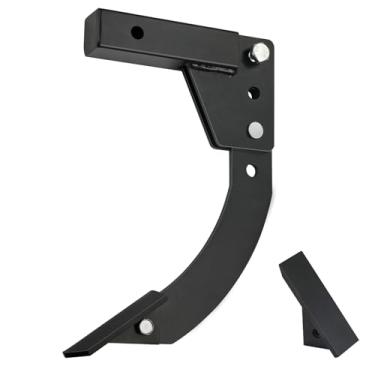 Imagem de CZC AUTO Estripador montado em engate com arado de haste ajustável, valetadeira de gramado de engate resistente serve para engate de 3 pontos para trator ATV/UTV, receptor de 5 cm, 2 dentes