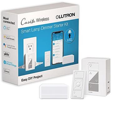 Imagem de Lutron Kit de inicialização inteligente Caseta para lâmpadas, regulador de intensidade de luz com ponte inteligente e controle remoto Pico, compatível com Alexa, Apple HomeKit e Google Assistant |