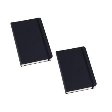 Imagem de Caderno Tipo Moleskine SEM PAUTA Caderneta de Anotações 21x14 - Preta 2 Unidades