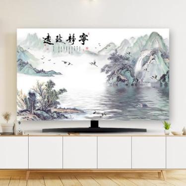 Imagem de Capa de TV Capas contra poeira de TV Modernas 81.3-203.2 cm LCD LED Universal Capa protetora de tela elegante para TVs LCD/LED/Plasma Decoração de Interiores Sala de Estar - Impressão 3||65 polegadas