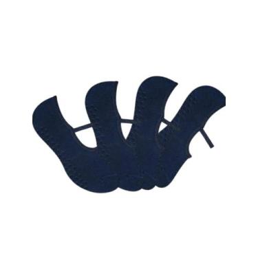 Imagem de Kit 2 Pares Meias Sapatilha Selene Feminina Pilates K7700, Marinho, Ma