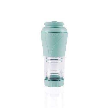 Imagem de Cafeteira Portátil Pressca 350ml – Preparo Rápido de chá e café Sem Filtro Descartável | Ideal para Viagens, Escritório e Casa | Livre de BPA - - Cor: Verde Pastel