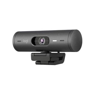 Imagem de Webcam FullHD Logitech Brio 500 com Redução de Ruídos, Proteção de Privacidade e Correção de Luz - Grafite