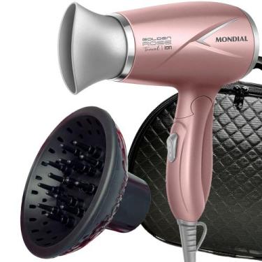 Imagem de Mini Secador De Cabelo Mondial 1200w Ion Dobrável Viagem Bivolt Difuso