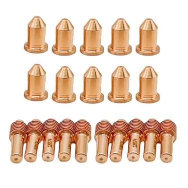 Imagem de 10 eletrodos 120574 e 10 peças 120606 bocal para consumíveis de plasma Hypertherm PMX 600 800 900
