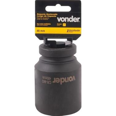 Imagem de Soquete Sextavado de Impacto Longo Encaixe 1" 46mm Aço Cromo - Vonder