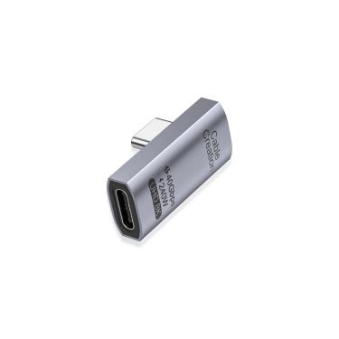 Imagem de Cabo adaptador USB C: criação de cabo, ângulo reto de 90 graus, 40 Gbps