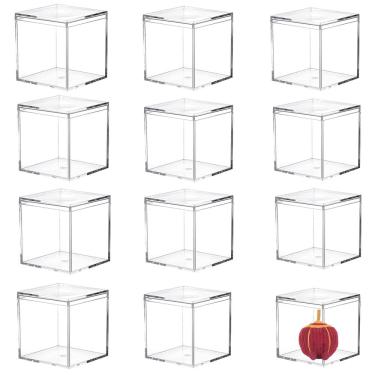 Imagem de Caixa de acrílico KissYou, pacote com 12 cubos quadrados, 60 ml com tampa