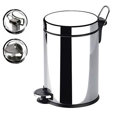 Imagem de Lixeira Inox Cozinha/Banheiro com Tampa e Pedal 20L