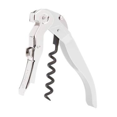 Imagem de Abridor de Garrafa Saca-Rolha Dois Estágios Pulltex ClickCut, Branco