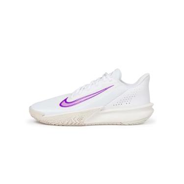 Imagem de Nike Tênis de basquete unissex adulto Precision 7, Branco/roxo vívido/marrom claro, 9.5 Women/8 Men