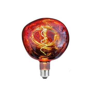 Imagem de LUXON Lâmpada LED gigante grande, 6 W (60 W equivalente), lâmpadas Edison, regulável, T150 em forma de pedra branca quente 2700K, ouro rosa, base E26 média, 1 pacote