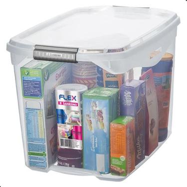 Imagem de Caixa Plástica Alta Organizadora Com Tampa e Trava Flex 36L Sanremo, T