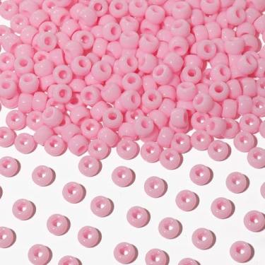 Imagem de Richbunnys 1000 contas de pônei de plástico multicoloridas a granel para artesanato, 6 * 9 mm cores sortidas contas de cabelo, incluindo preto, vermelho, azul, branco para fazer pulseiras, pingentes