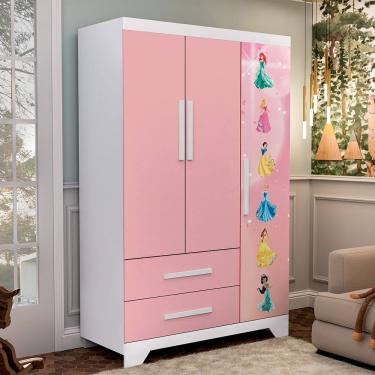 Imagem de Guarda Roupa Organizador Infantil Personagem - Rosa