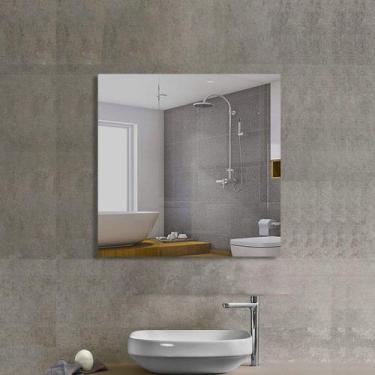 Imagem de Espelho Led Lapidado Quadrado Premium Tamanho 60x60 Cm Fonte - Espelho