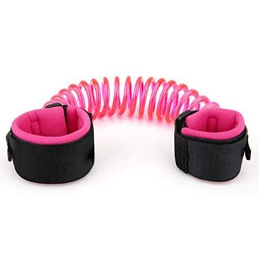 Imagem de Guia De Segurança Coleira Pulseira Pulso Anti Perda Criança Rosa