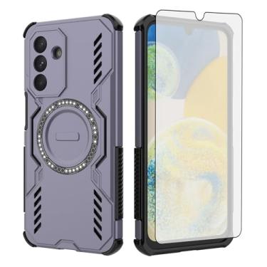 Imagem de Asuwish Capa de celular para Samsung Galaxy A26 5G com protetor de tela de vidro temperado, capa magnética e proteção à prova de choque, fina, rígida, fina, resistente, acessórios para celular A 26