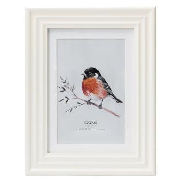 Imagem de ibalux Porta-retrato 12 x 18 cm, feita de madeira MDF maciça com vidro verdadeiro, exibe imagens 10 x 15 cm com tapete ou 12 x 18 cm sem tapete, formatos vertical e horizontal para pendurar na parede