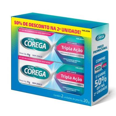 Imagem de Corega Ultra Tripla Ação Fixador de Dentadura Sem Sabor 20g cada com 5