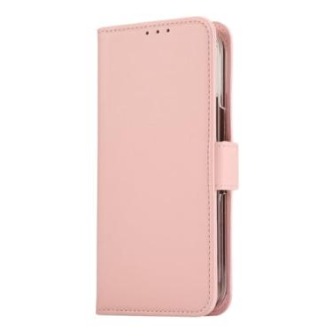 Imagem de LTLMYDAM Capa carteira para Google Pixel 10 Pro Fold, capa de couro com fecho magnético para telefone comercial porta-cartões, capa de proteção contra quedas, rosa, 10 Pro Fold