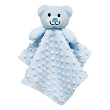 Imagem de Naninha Bebê Ursinho Antialérgica Buba Macia e Confortável, Azul