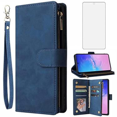 Imagem de Asuwish Capa tipo carteira compatível com Samsung Galaxy S10 Lite, protetor de tela de vidro temperado e capa flip de couro, porta-cartões, capas para celular para Glaxay S10lite S 10 10s Galaxies A91