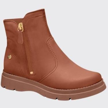 Imagem de Bota Cano Curto Infantil Meninas Metalassê Conforto Pink Kats V4112 Mascavo N° 34-Feminino