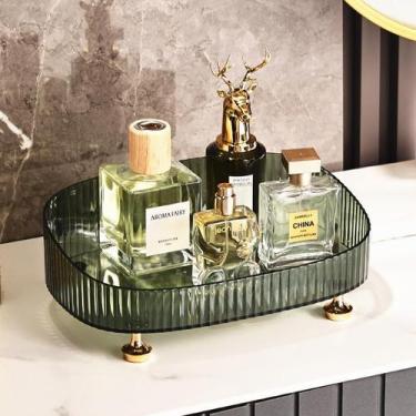 Imagem de Organizador de perfume de maquiagem DEAMACE Vanity Tray Green