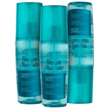 Imagem de Kit 03 Tônico Facial Absoluto Com Ácido Hialurônico 150ml - Profission