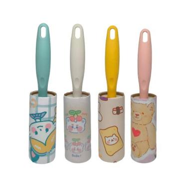 Imagem de Rolo Tira Pelos Adesivo Cabo 20 Folhas Rolinho Remove Pelos Fios Cabel