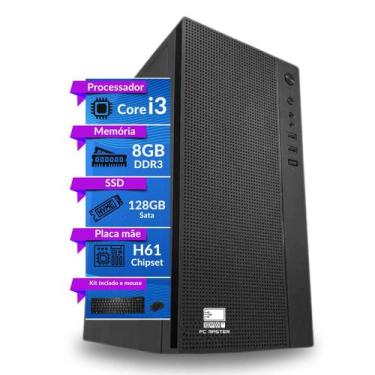 Imagem de Computador Cpu Core i3 3.10ghz 8gb 128gb nvme kit teclado e mouse - PC
