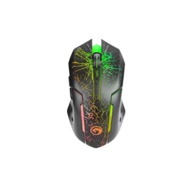 Imagem de Mouse Gamer Marvo M207, LED, 3200 DPI, 6 Botões, 7 Cores, Preto