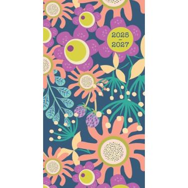 Imagem de Agenda de bolso 2026: Planejador de calendário mensal de bolso de dois anos (29 meses): agosto de 2025 - dezembro de 2027, 16,5 cm x 9 cm - Flower Fancy