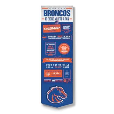Imagem de YouTheFan Banner oficialmente licenciado pela NCAA Boise State Broncos 15 x 48-10 placas - descrições bem-humoradas - frases divertidas para fãs de esportes, design original, decoração de parede de