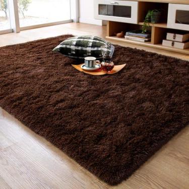 Imagem de Tapete Area Ompaa Fluffy Super Soft Shaggy 150 x 240 cm marrom