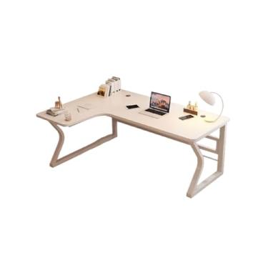 Imagem de ZzleoyuUUs-12 Mesa de canto para estudante, mesa de estudo em casa, simples, moderna, escritório, quarto, mesa de estudo, computador (branco esquerdo, 160 x 120 x 75 cm)
